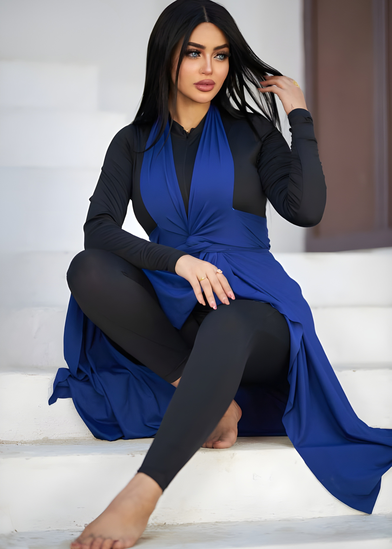 Versatile Halter Wrap Beach Cover-Up – Multi-Style Lycra Design
