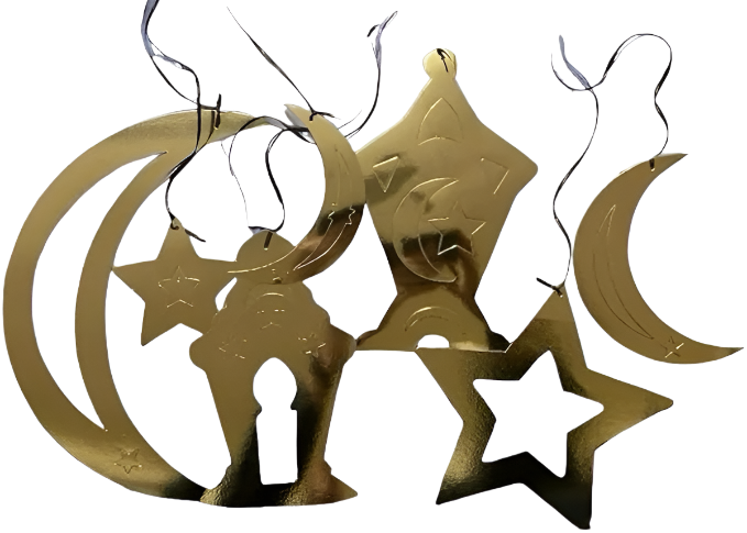 Ramadan Decoration hanging branch kit - Paper Cartoon