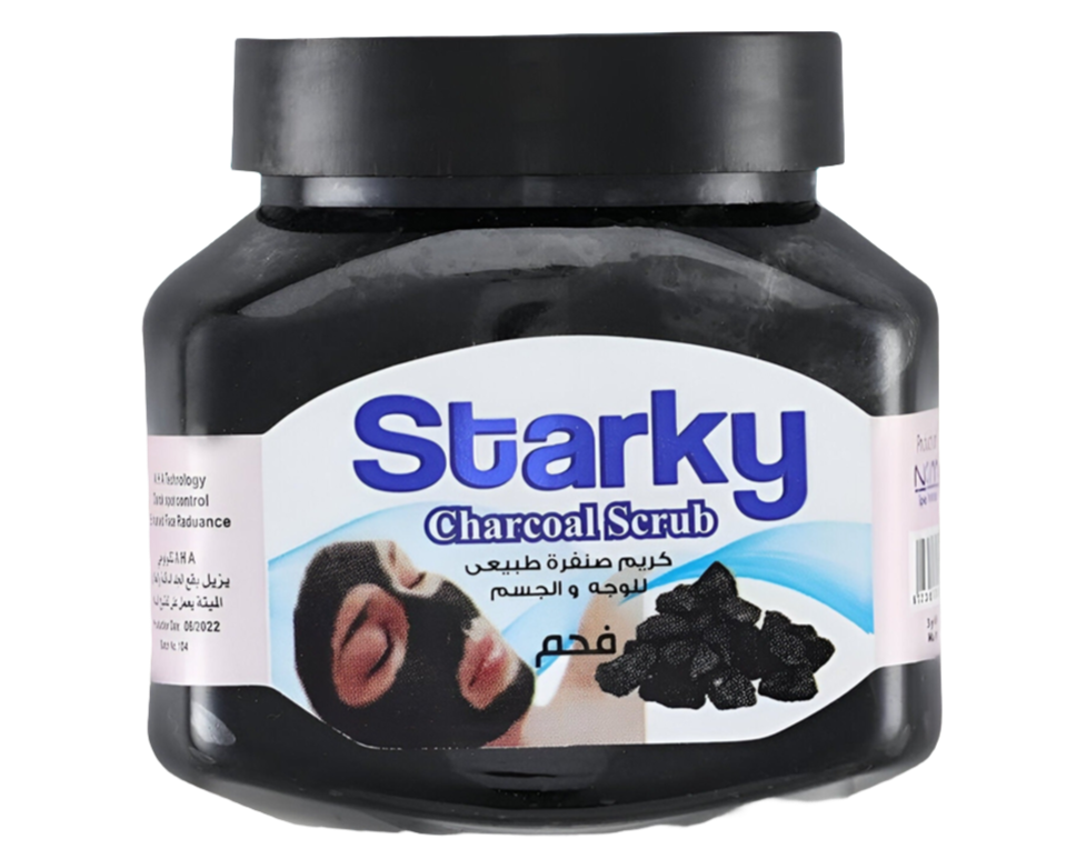 Natural Face And Body Scrub With Charcoal - 300 ml
