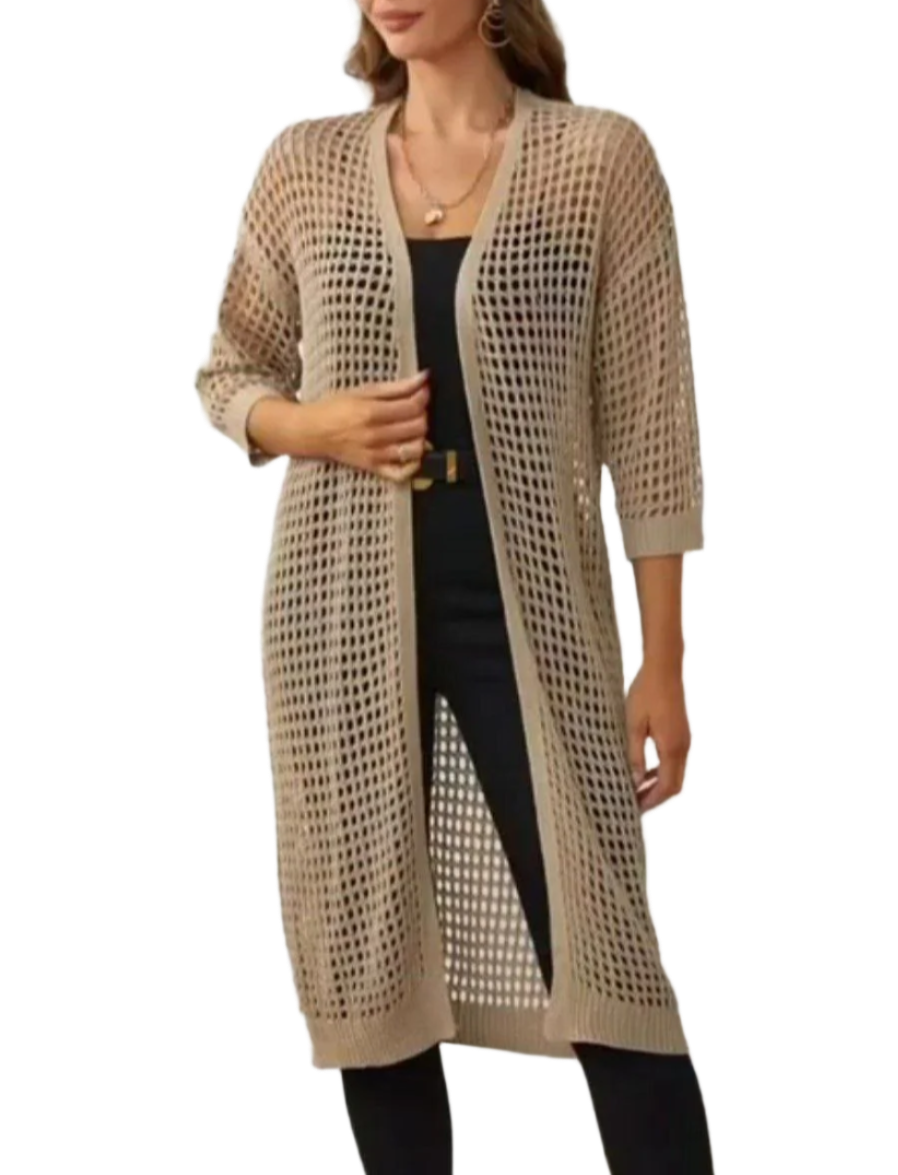 Openwork cardigan