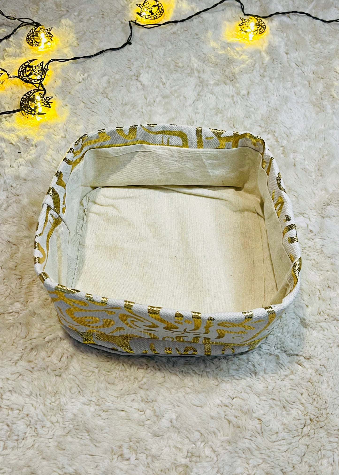 Arabic Calligraphy Bread Basket – Golden Linen Kitchen & Home Organizer
