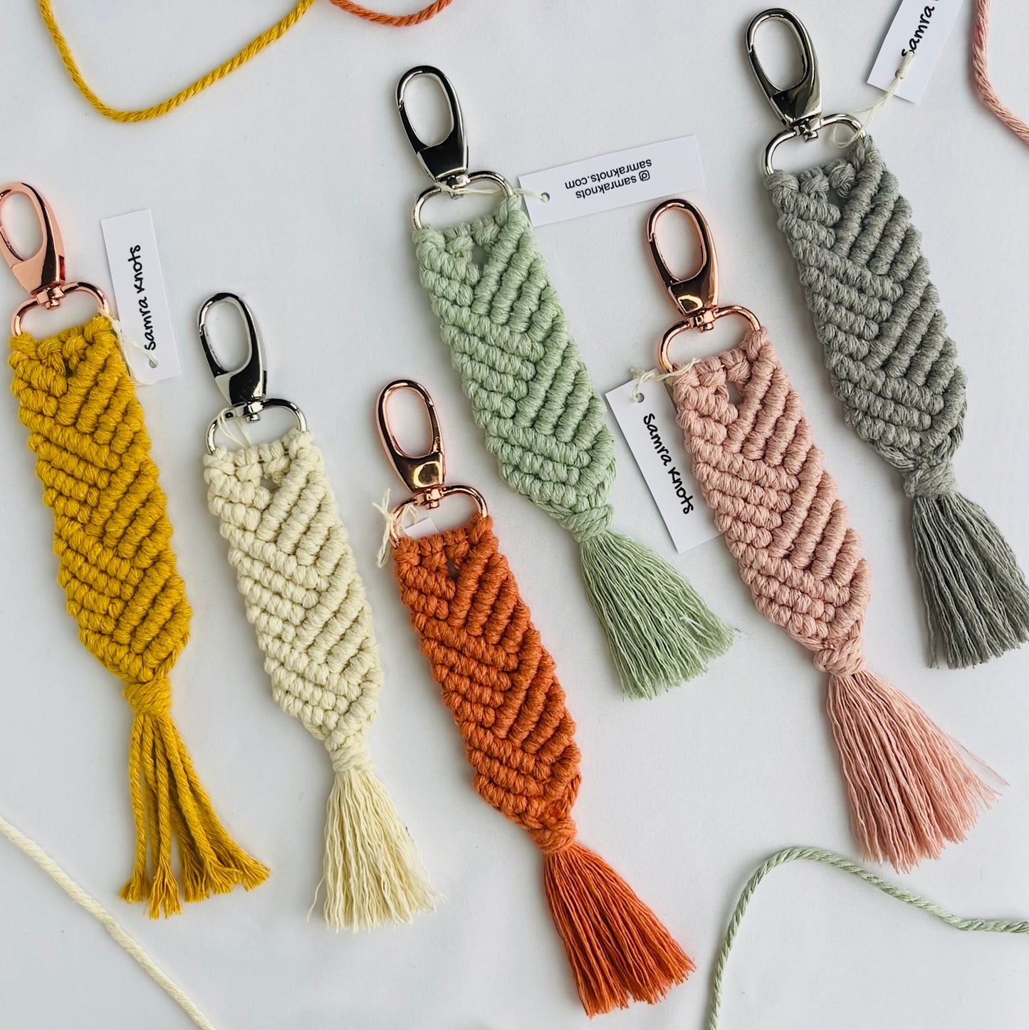 Mermaid Tail Macrame Keychains