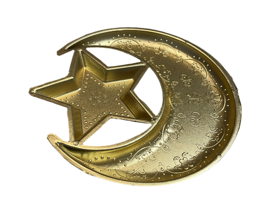 Gold Helal And Star Plate