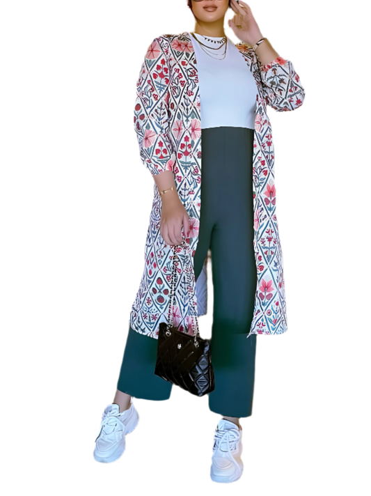 Three-Piece Set with Teal Trousers