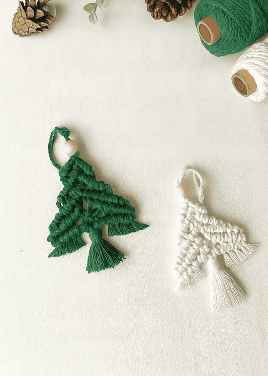 Handmade Macramé Mini Tree Ornament 🎄 Boho Christmas Décor
